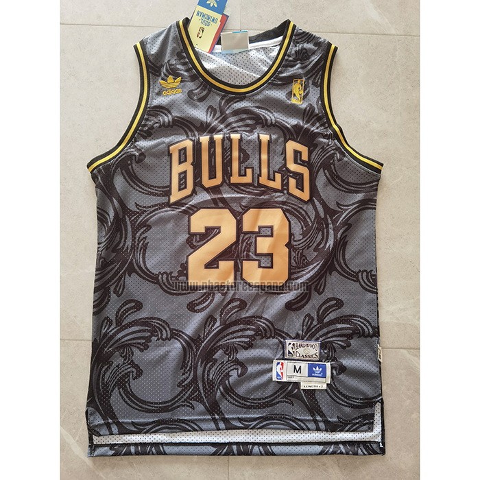 Camiseta Chicago Bulls Michael Jordan NO 23 Hardwood Classics Negro